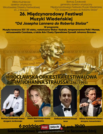 Szczawno-Zdrój Wydarzenie Koncert Wiedeńska Gala Noworoczna w 200 rocznicę urodzin Johanna Straussa